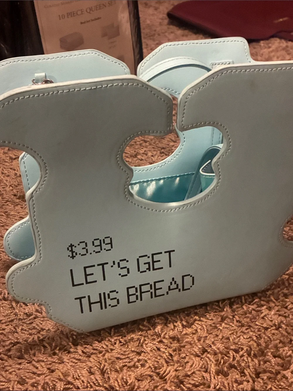 LET'S GET THIS BREAD Light Blue studio cult Crossbody Bag
